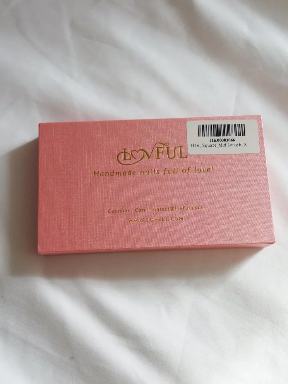 LovFul Press on Nails Marshmallo Gummy Bear Square Lux Diamond Nails in Box